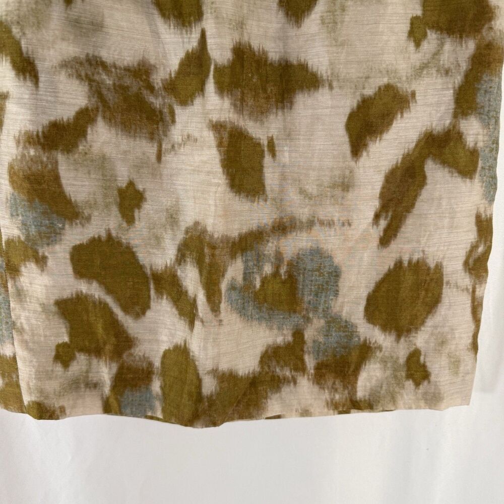 LOFT Ramie Blend Mini Skirt Women's 6 Brown Pockets High Rise - Picture 4 of 9